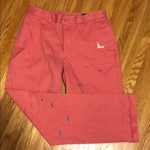 Vineyard Vines dress pants with fish/boat details